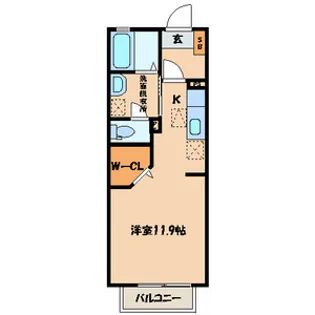 クラヴィエ西宮市【204号室号室】の間取り