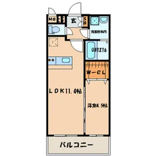 ヒルズ折尾【3階】の間取り