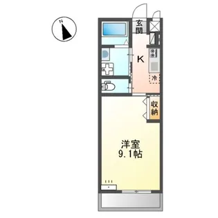 グレースコート陣原【1階】の間取り