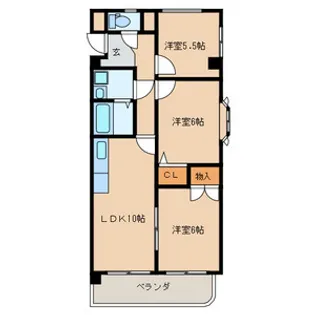 デア クエール【2階】の間取り