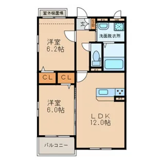 メリーパル小倉東【2階】の間取り