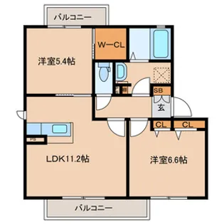 SHAMAISON TAKENO【2階】の間取り