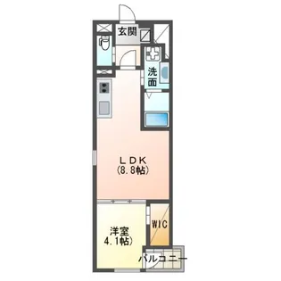 MERVEILLE 三萩野【1階】の間取り