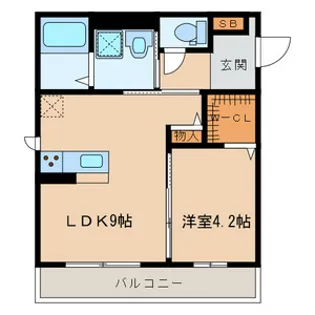 レーヴェ神田町【1階】の間取り