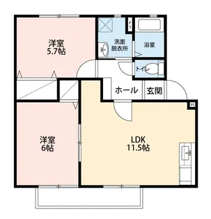 コーラルコート1号館【202号室号室】の間取り