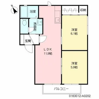 ディアス大原【2階】の間取り