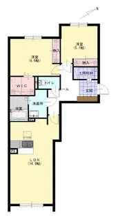 ヴィラ ダンク上到津【1階】の間取り