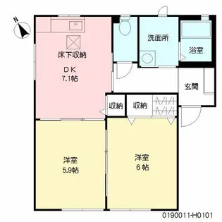 咲ら坂Hi H棟【1階】の間取り