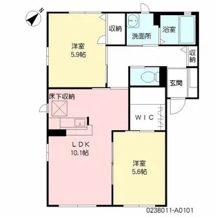 エクレールメゾン湯川【1階】の間取り