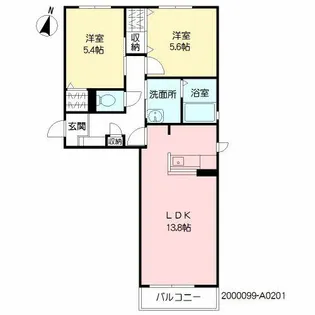 メルヴェール・コンフォルト【2階】の間取り
