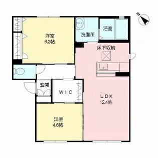 シャーメゾン谷町 A棟【2階】の間取り