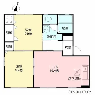 スペリオールF棟【1階】の間取り