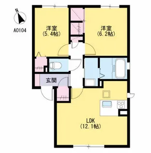 パルテール・ヴィラⅡ【1階】の間取り