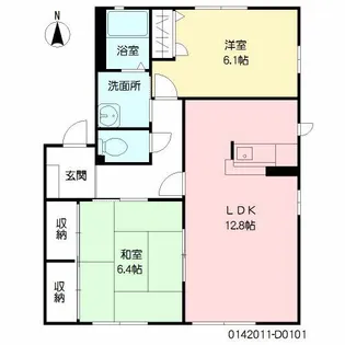 咲ら坂D棟【1階】の間取り
