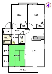 オー・ボアパティールⅡ B棟【2階】の間取り