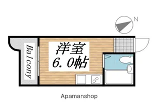 PLEAST下到津の丘【305号室】の間取り
