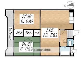 PLEAST曽根【301号室】の間取り