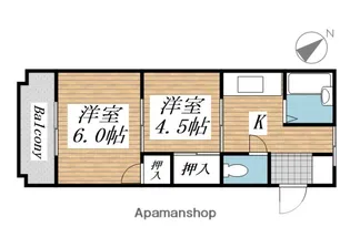 プレアール茶屋町【101号室】の間取り