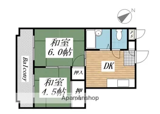プレアール茶屋町【102号室】の間取り