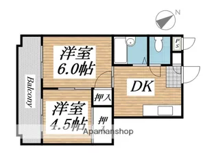 プレアール茶屋町【402号室】の間取り