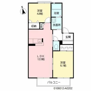 エトワールⅠ ♯【202号室】の間取り