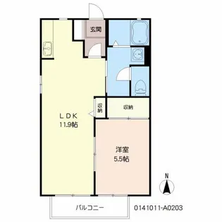 ベルセゾン【2階】の間取り