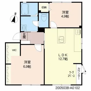 エスポワールホリⅡ A棟【1階】の間取り