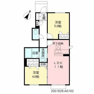 シャーメゾン樹【1階】の間取り