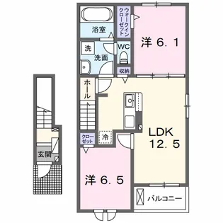 グレイス行橋西泉【2階】の間取り