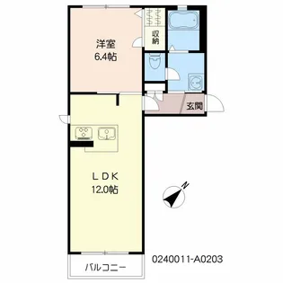 ヴィラ・パルコ A棟【2階】の間取り