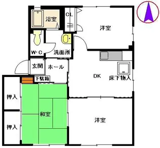 シャーメゾン中曽根A棟【1階】の間取り