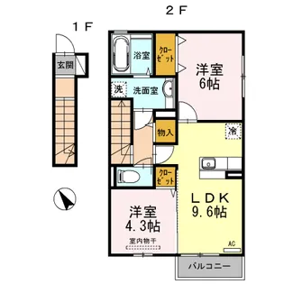グランド ヒルズ A棟【201号室】の間取り