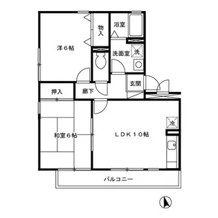 グローリー中村【3階】の間取り