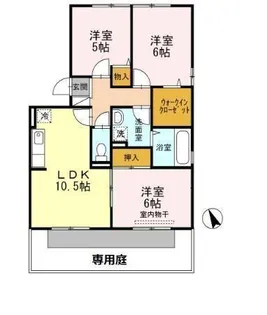 コンフォールⅡ番館【1階】の間取り
