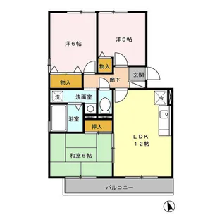 リバーフィールドⅠ【3階】の間取り