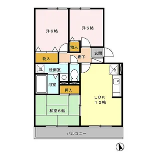 リバーフィールドⅠ【3階】の間取り