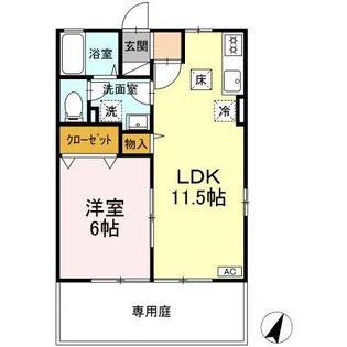 メゾンプランタニエール【1階】の間取り