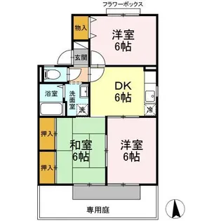 セジュール鴨生田 C棟【1階】の間取り