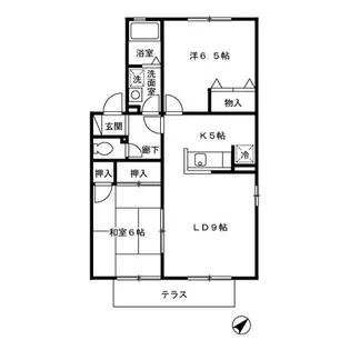 ファミーユ石田 A棟【101号室】の間取り