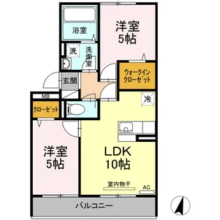アンダンテ響の【2階】の間取り