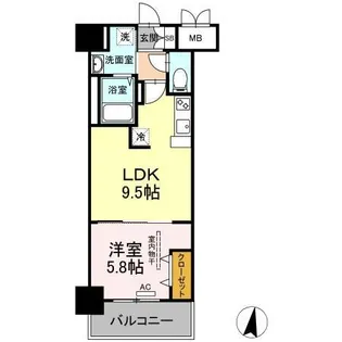 シズカビルディング白銀【7階】の間取り