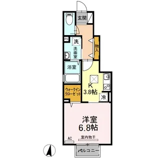 プランドールB棟【1階】の間取り