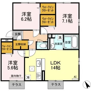 ドリームテュア【3階】の間取り