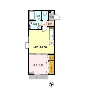 カノン【2階】の間取り