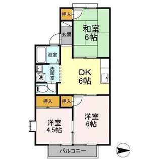 グランディール行橋 B棟【2階】の間取り