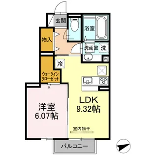 シーズンさくらB棟 B棟【1階】の間取り