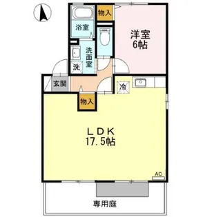 クレール長尾【1階】の間取り