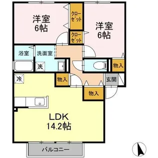 アルケディア【2階】の間取り