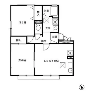 タウンコート徳力【1階】の間取り