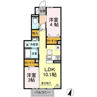 villa fontaine(ヴィラフォンテーヌ)【1階】の間取り